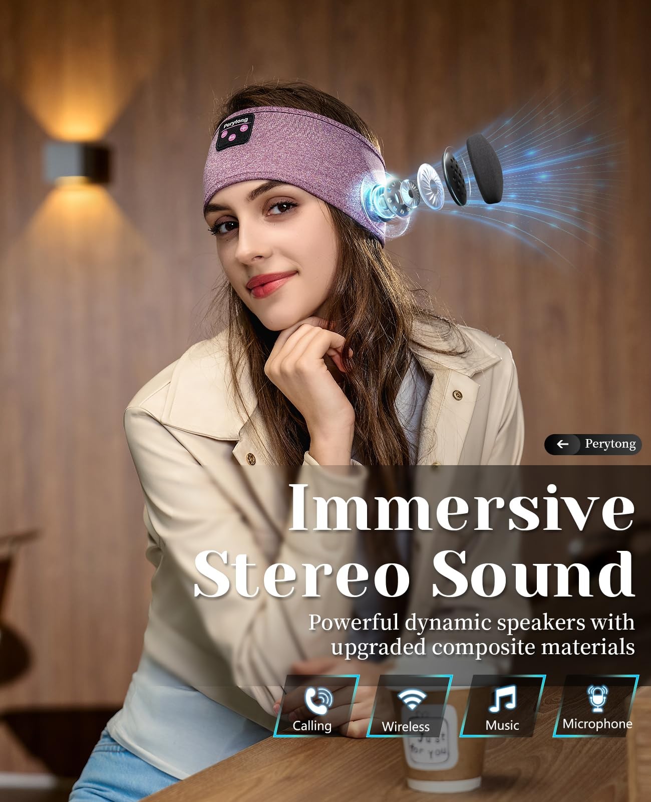 Sleep Headphones Bluetooth 5.4 Headband, Sleeping Headphones for Side Sleeper…