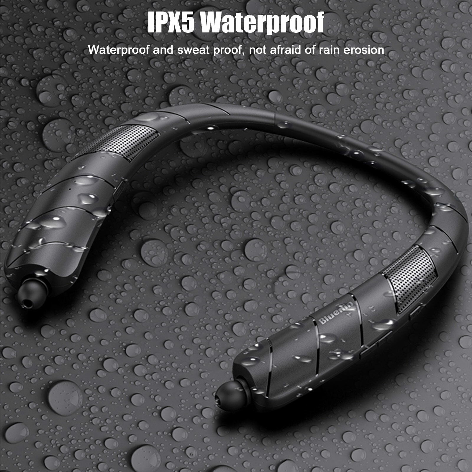 Bluetooth 5.0 Neckband Headset Wireless Earbuds Earphone Speaker Headphone w/Mic