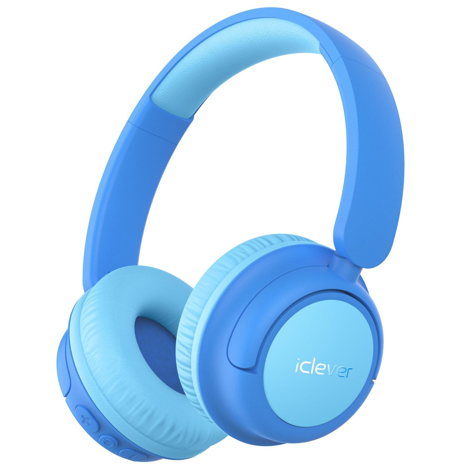 Iclever BTH22 Kids Bluetooth Headphones, 60H Play Time, USB C Fast Charging, Blu