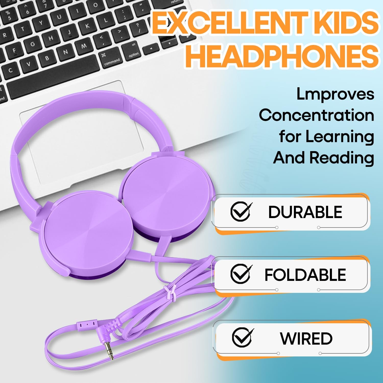 Classroom Headphones Bulk 24 Pack Multi Colored for Kids School, Wholesale Cl…