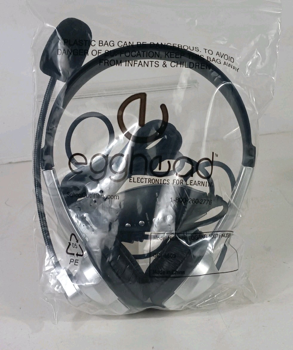 Egghead Electronics For Learning Headset W/ Mic USB CONNECTION & VOLUME CONTROL