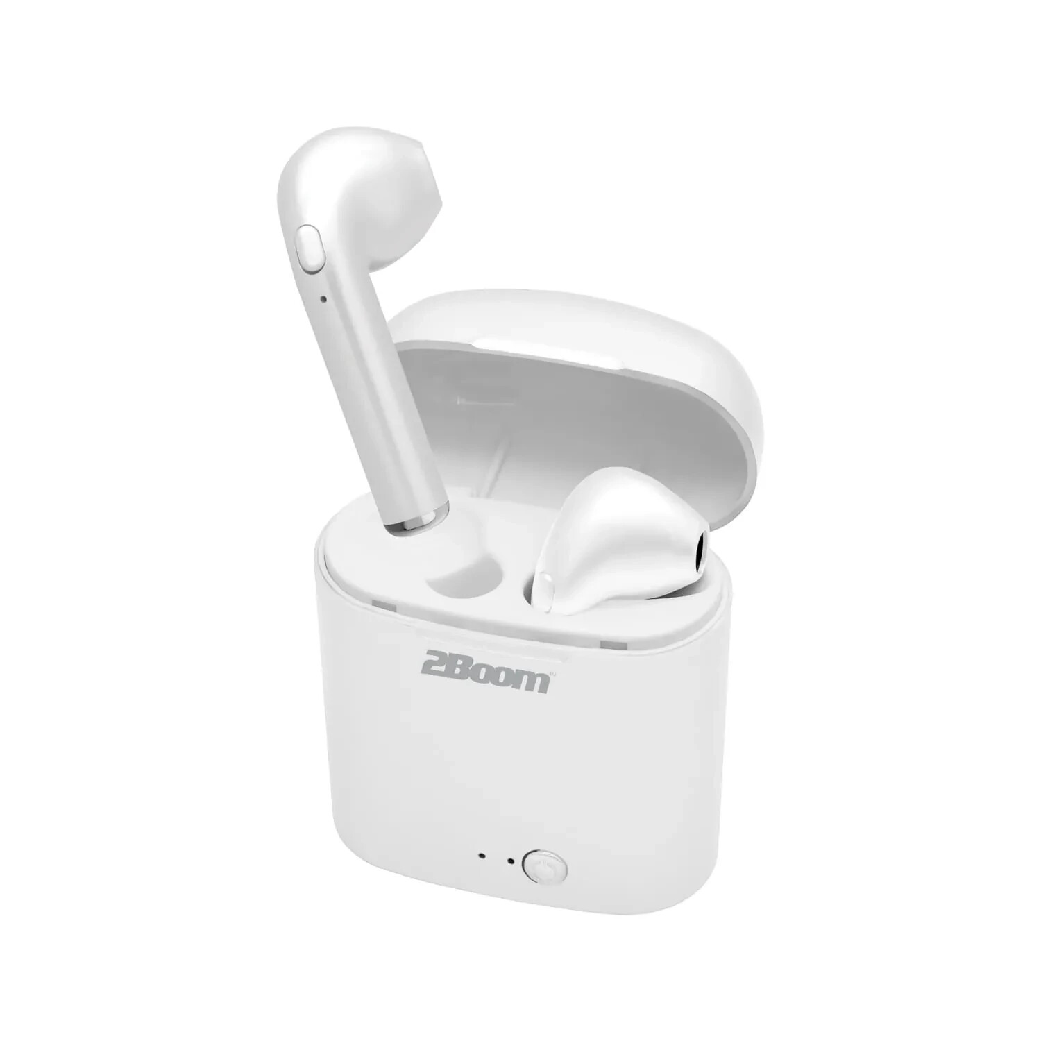 2Boom Roam Air White Bluetooth Earbuds & Case (TWS155W New Model) Free Shipping.
