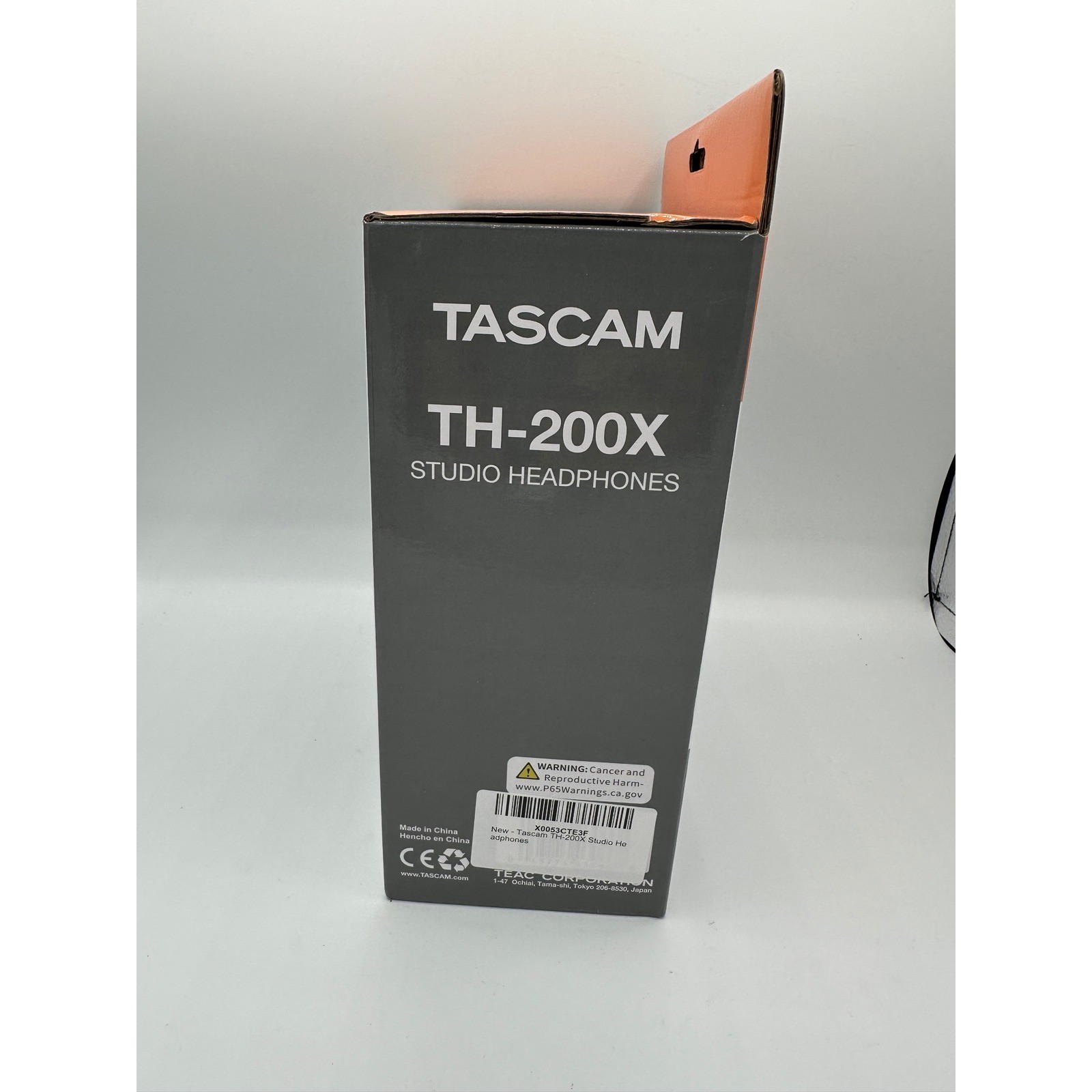 Tascam TH-200X Studio Headphones Unisex OS Black New Closed Back Monitoring