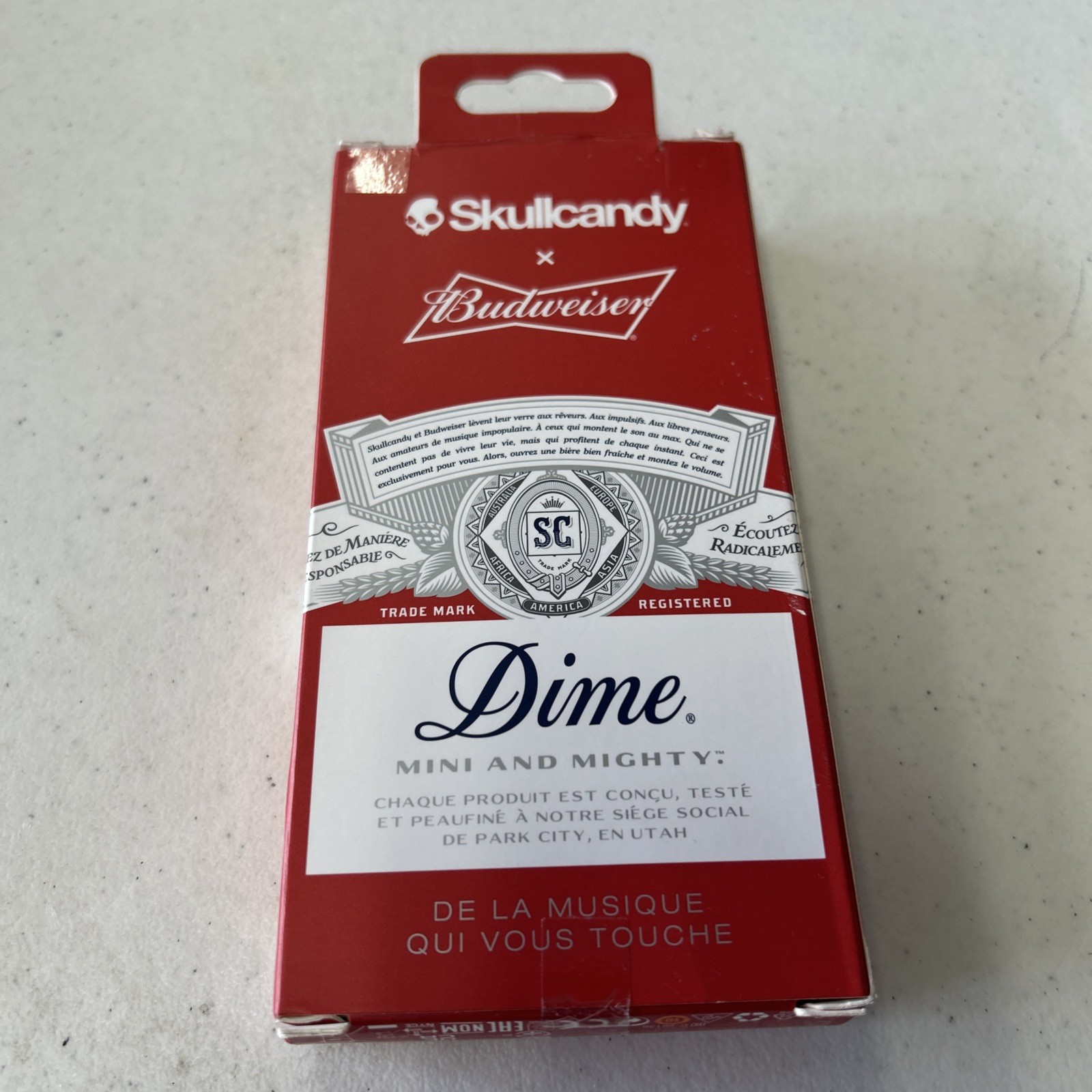 Skullcandy X Budweiser Dime Series Limited Edition Wireless In-Ear Earbuds Red