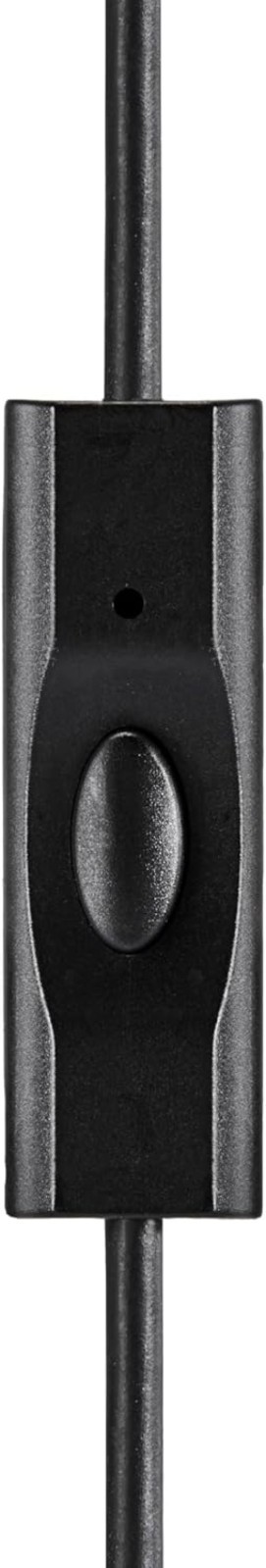 Black Wired Earbuds with Dynamic Driver & Microphone, Perfect for Music & Calls