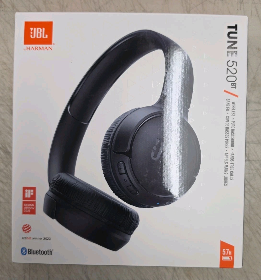 JBL- TUNE 520BT Wireless Bluetooth On-Ear Headphones BLACK