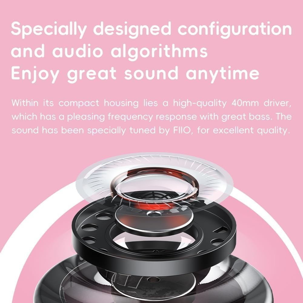 FiiO Anytime Active Noise Cancelling BT 5.4 Retro Headphones (Titanium Gold)