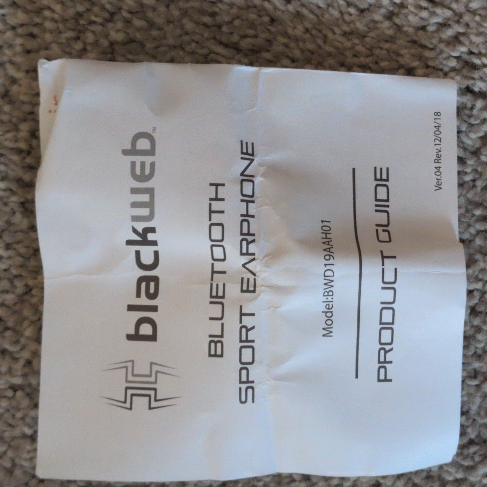 Blackweb Over Ear Sport Bluetooth Headphones W/Case B389 brand new condition