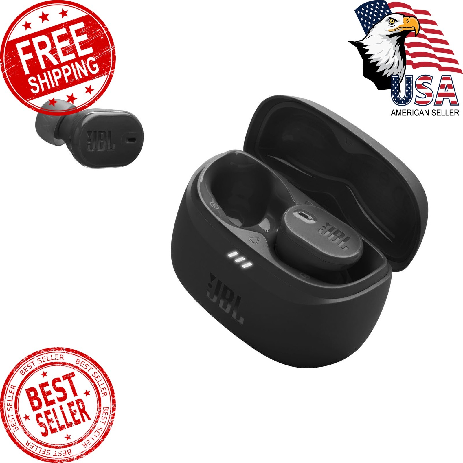 JBL Tune Buds 2 – Noise Cancelling Earbuds – Black | JBL Pure Bass Sound with…