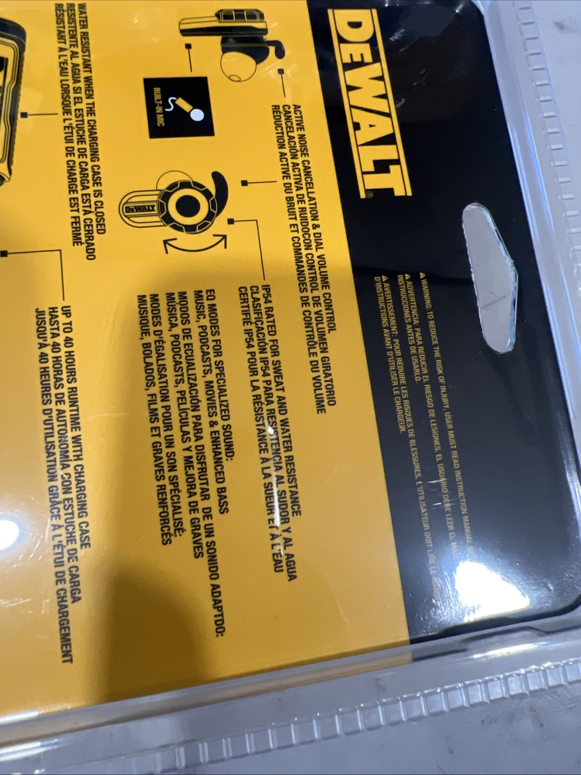 DEWALT Jobsite Pro X2 ANC True Wireless Bluetooth Earbuds IP54, 190 2097 DW2