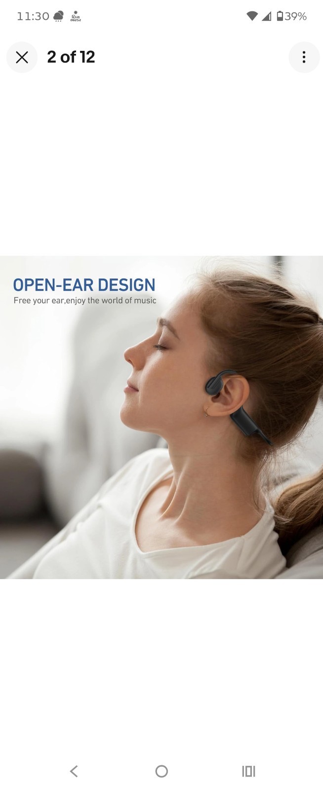Bone Conduction Headphones Bluetooth 5.4 Open Ear Headphones with Mic, Wireless