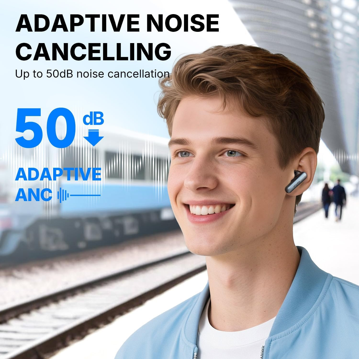 EarFun Air Pro 4i Noise Cancelling Wireless Earbuds, Hi-Res Sound with LDAC, 6 M