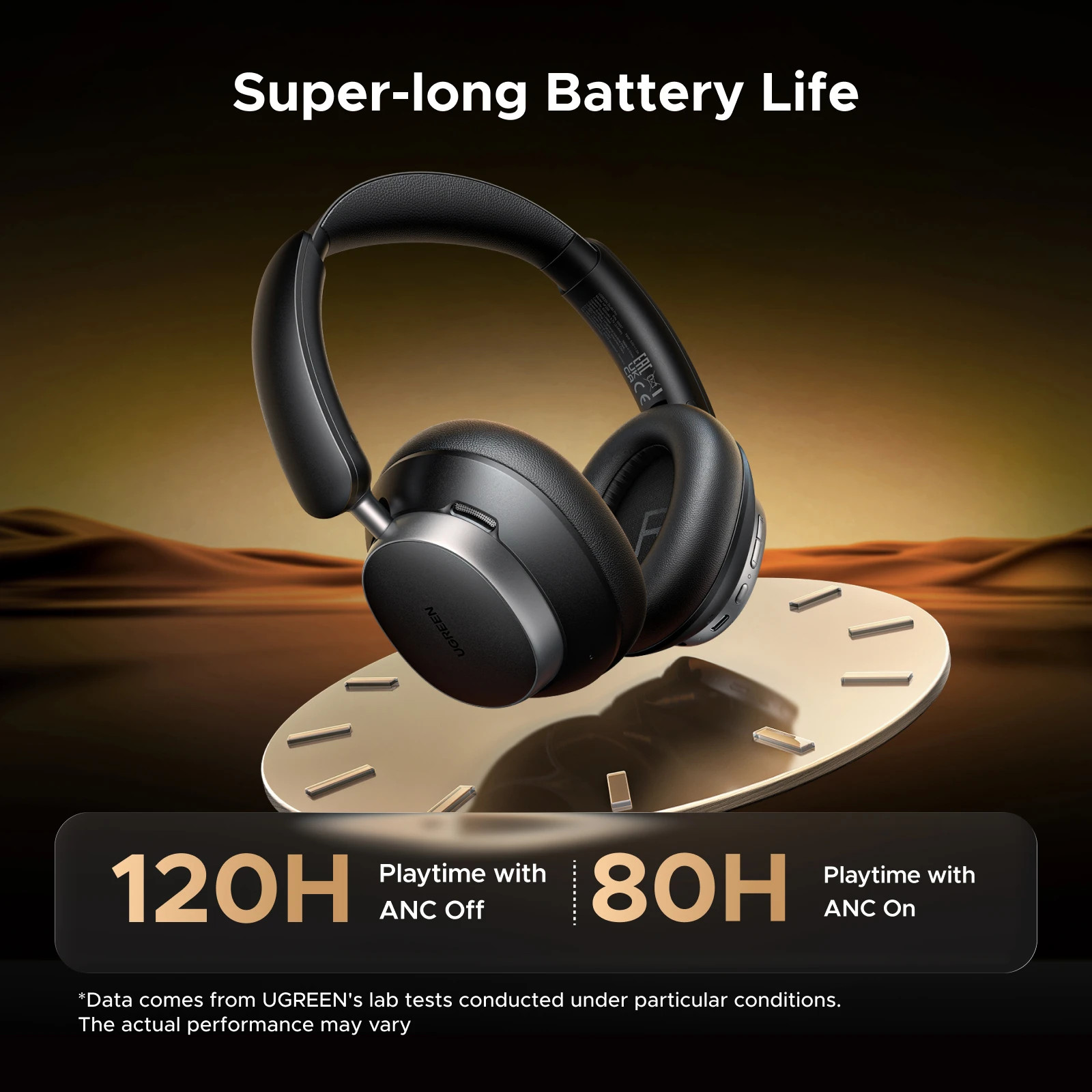 UGREEN Studio Pro 48dB ANC Wireless External Bluetooth Earphones Noise Reduction