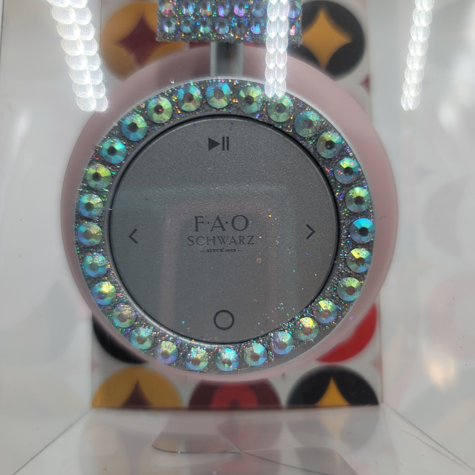 FAO Schwarz Bling Tunes Kids Bluetooth Headphones Pink Rhinestone Girls