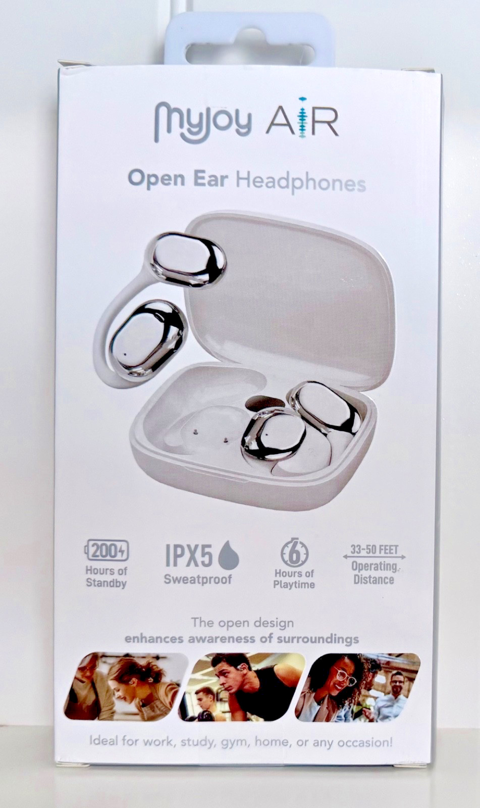 NEW (open box) MyJoy Air Open Ear Headphones/Earbuds bluetooth USB-C port