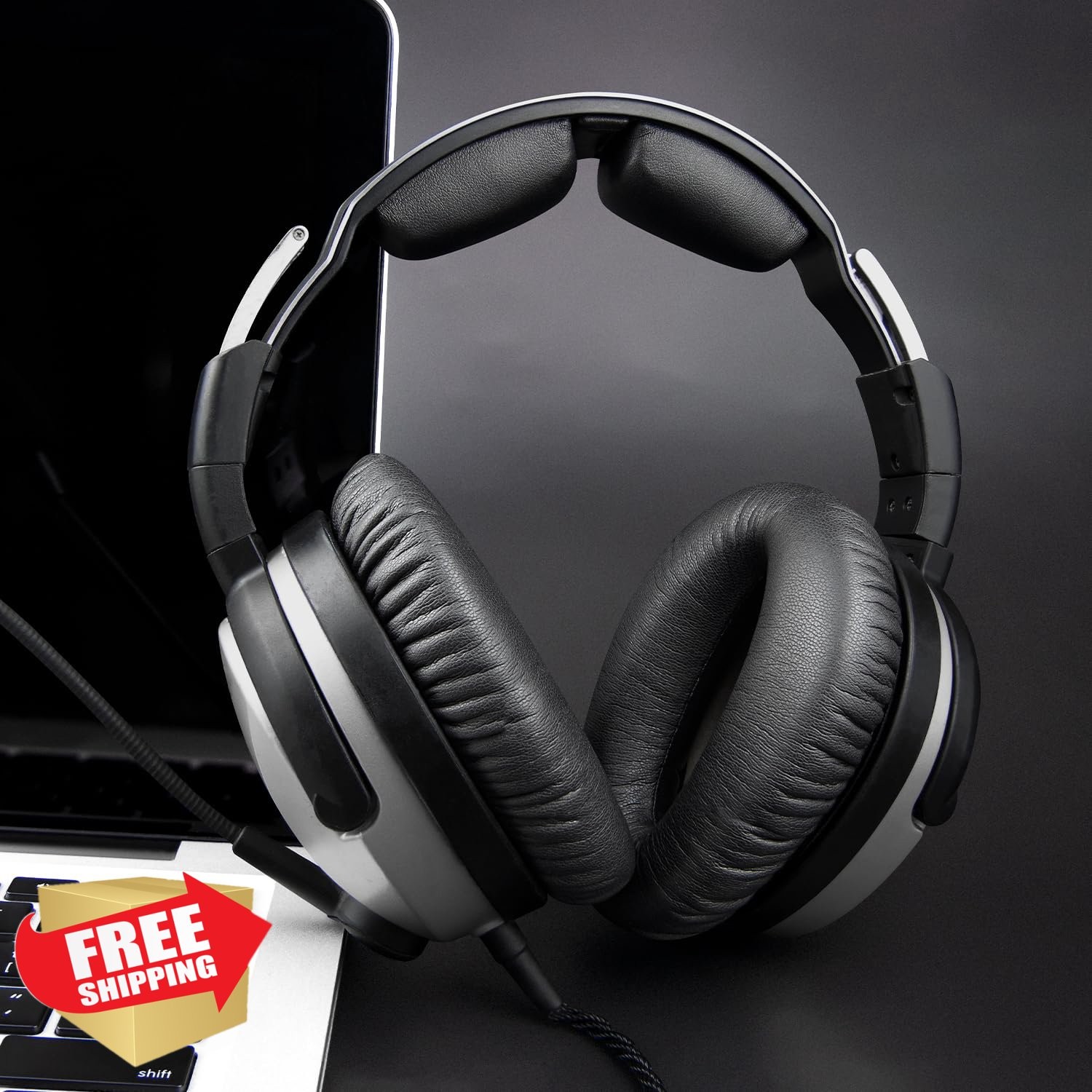 SOULWIT Zulu Aviation Headset Earpads Protein Leather Noise Isolation Black
