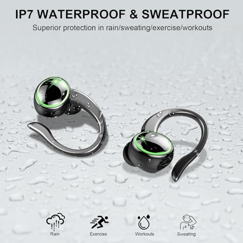 2026 Bluetooth 5.4 Headphones – Sports – 50 Playback – Dark Black