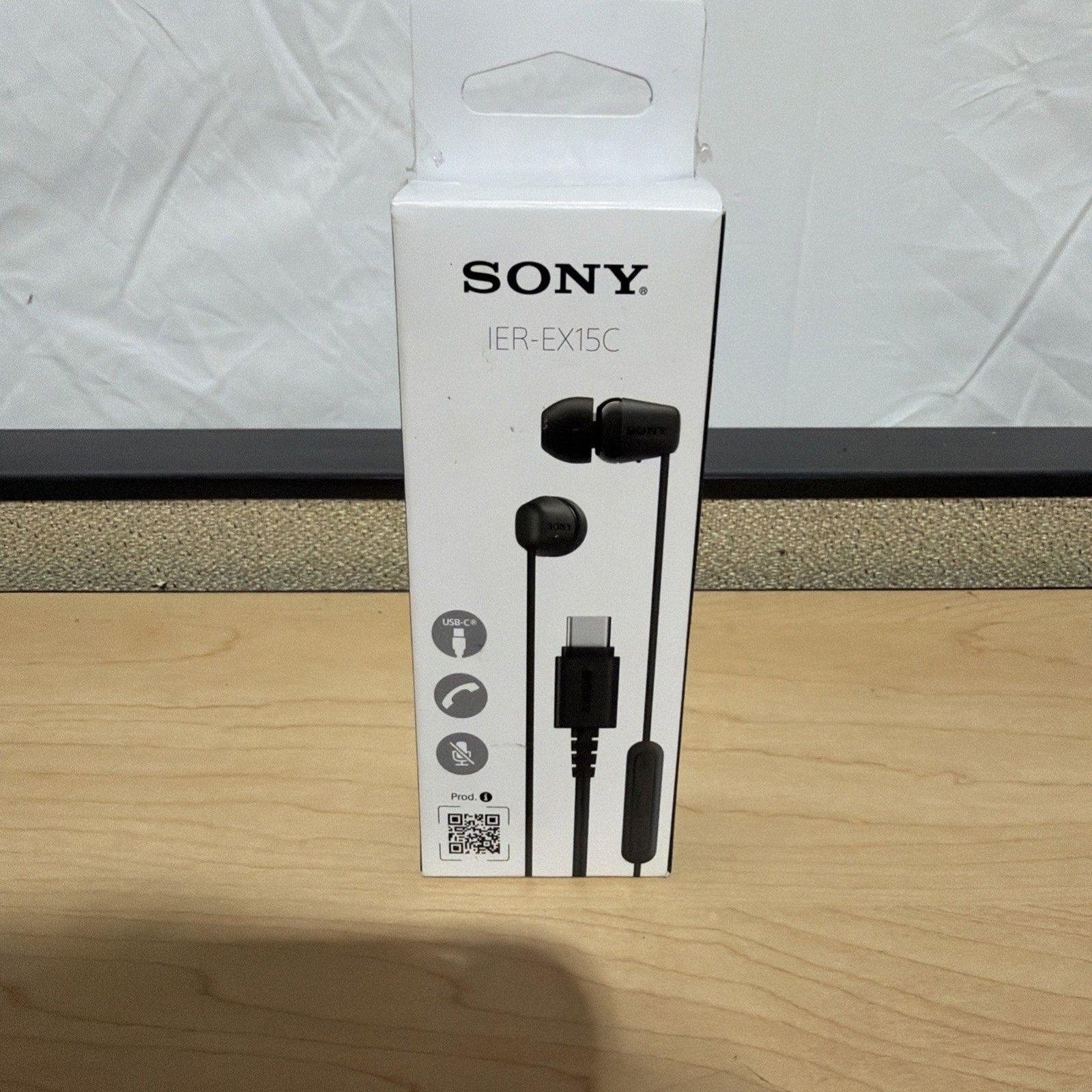 Sony IER-EX15C/B USB-C Wired In-Ear Stereo Earbud Headphones (Black)