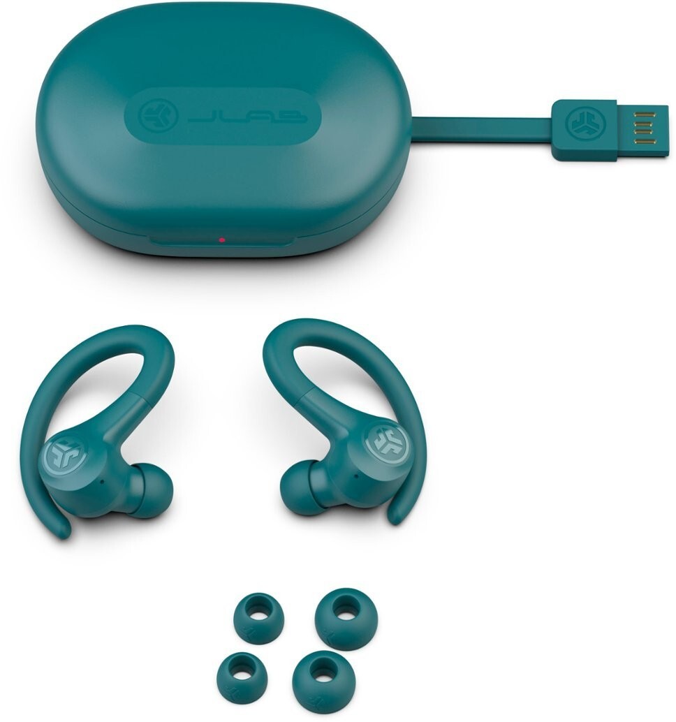 JLab Earphones Buds Go Air Sport True Wireless Earbuds Headphones Green Teal