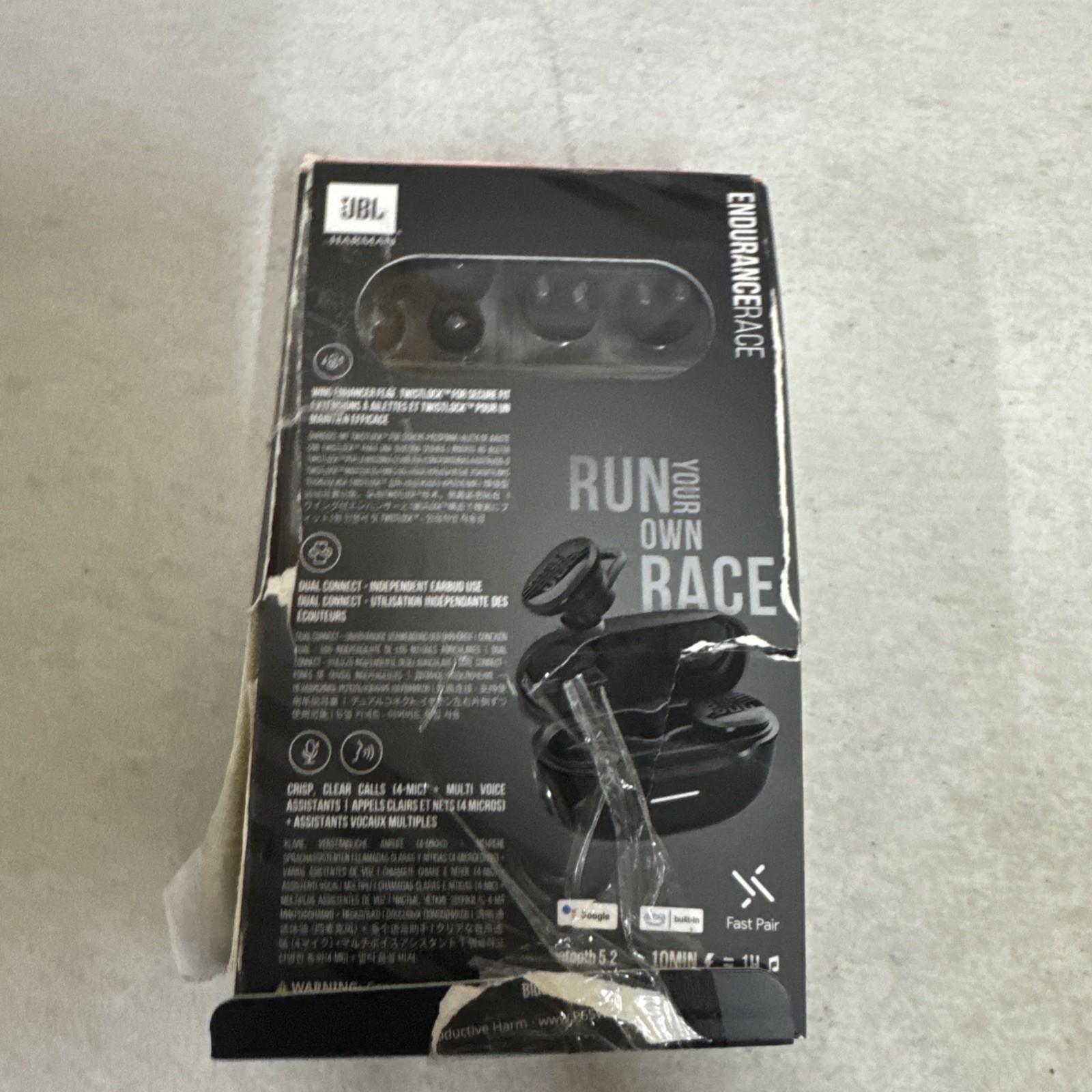 JBL Endurance Race TWS IP67 Waterproof Wireless Bluetooth Headset Earbuds BLACK