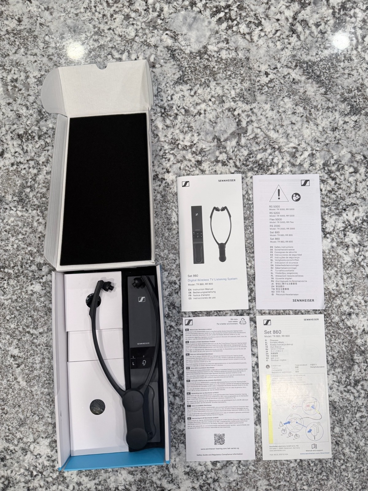 Sennheiser set 860 Digital wireless TV listening system Tested Working