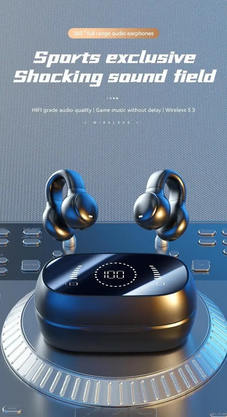 M47 Wireless Earbuds Ear Clips Bluetooth Sport Buds With Charging Case