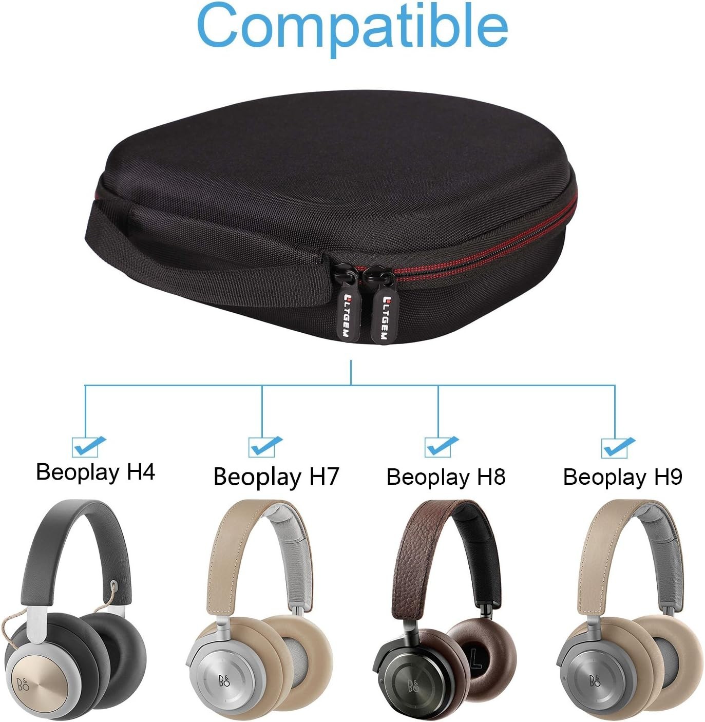 LTGEM EVA Hard Case for Bang & Olufsen Beoplay Hx/H95/H9/H9I/H4/H8 Only Case