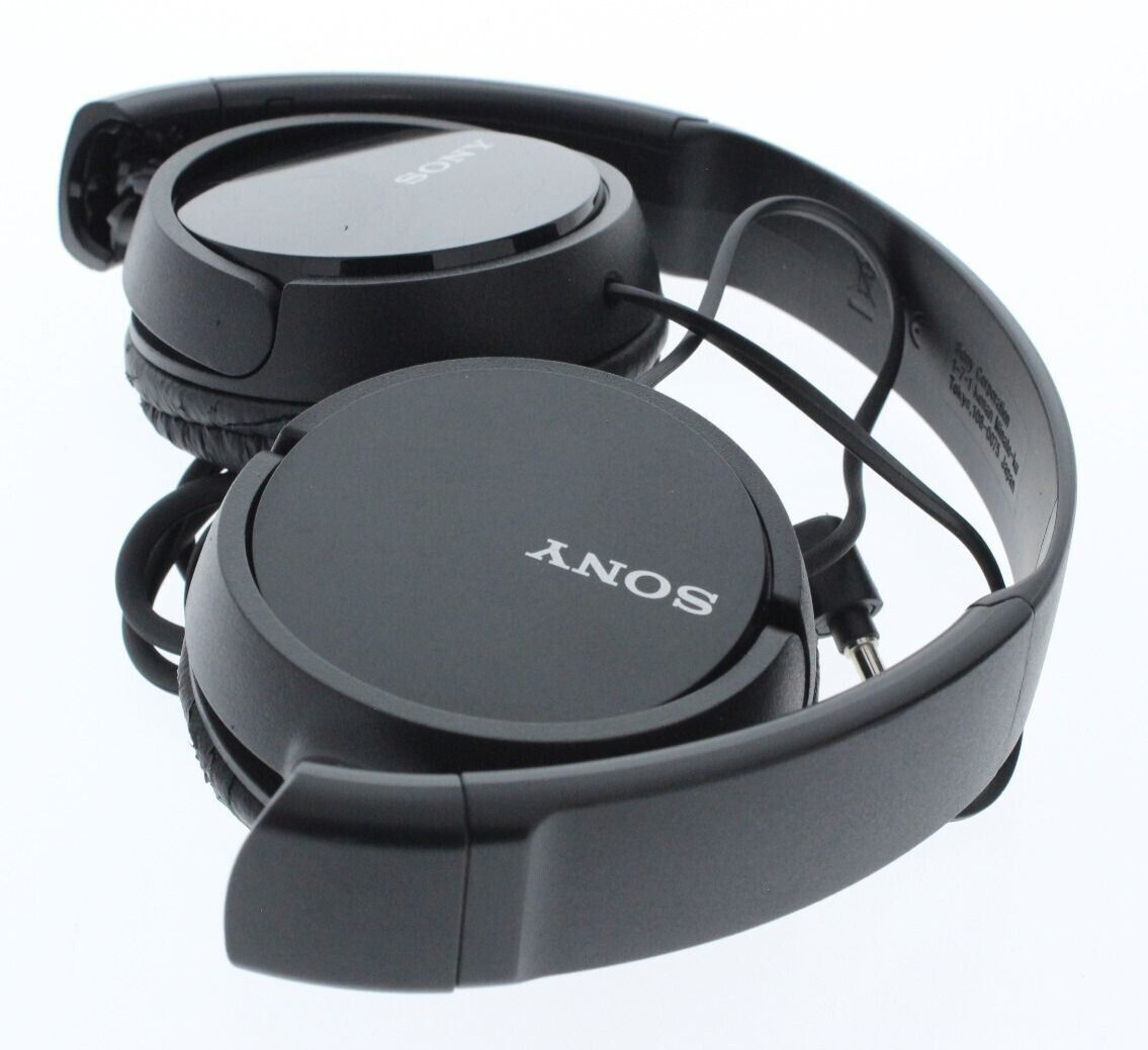 Sony MDR-ZX110 Over Ear Monitor Headphones Black Lightweight Clear Sound
