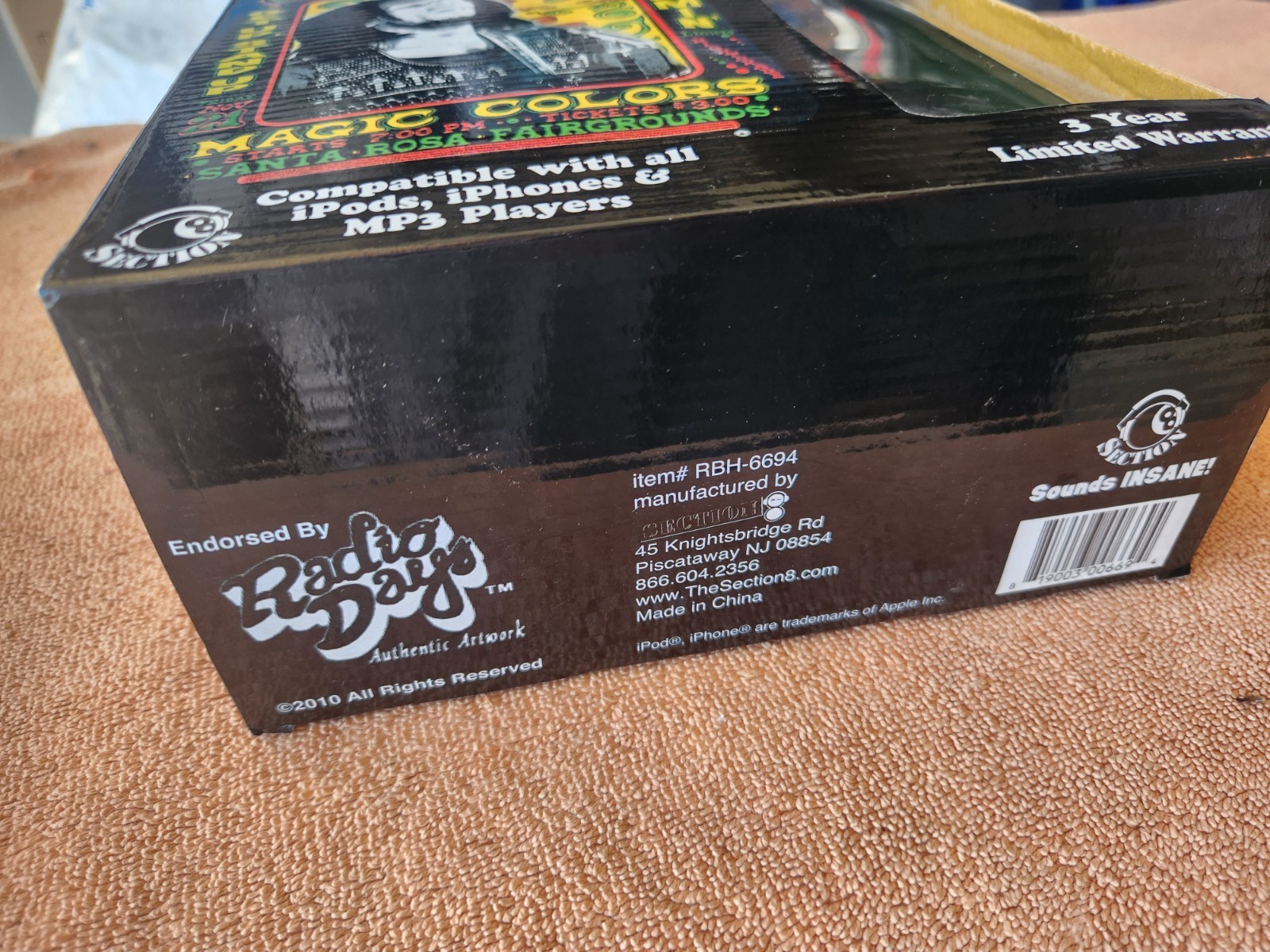 Bob Marley Reggae Super Bass Wired Headphones New In Box