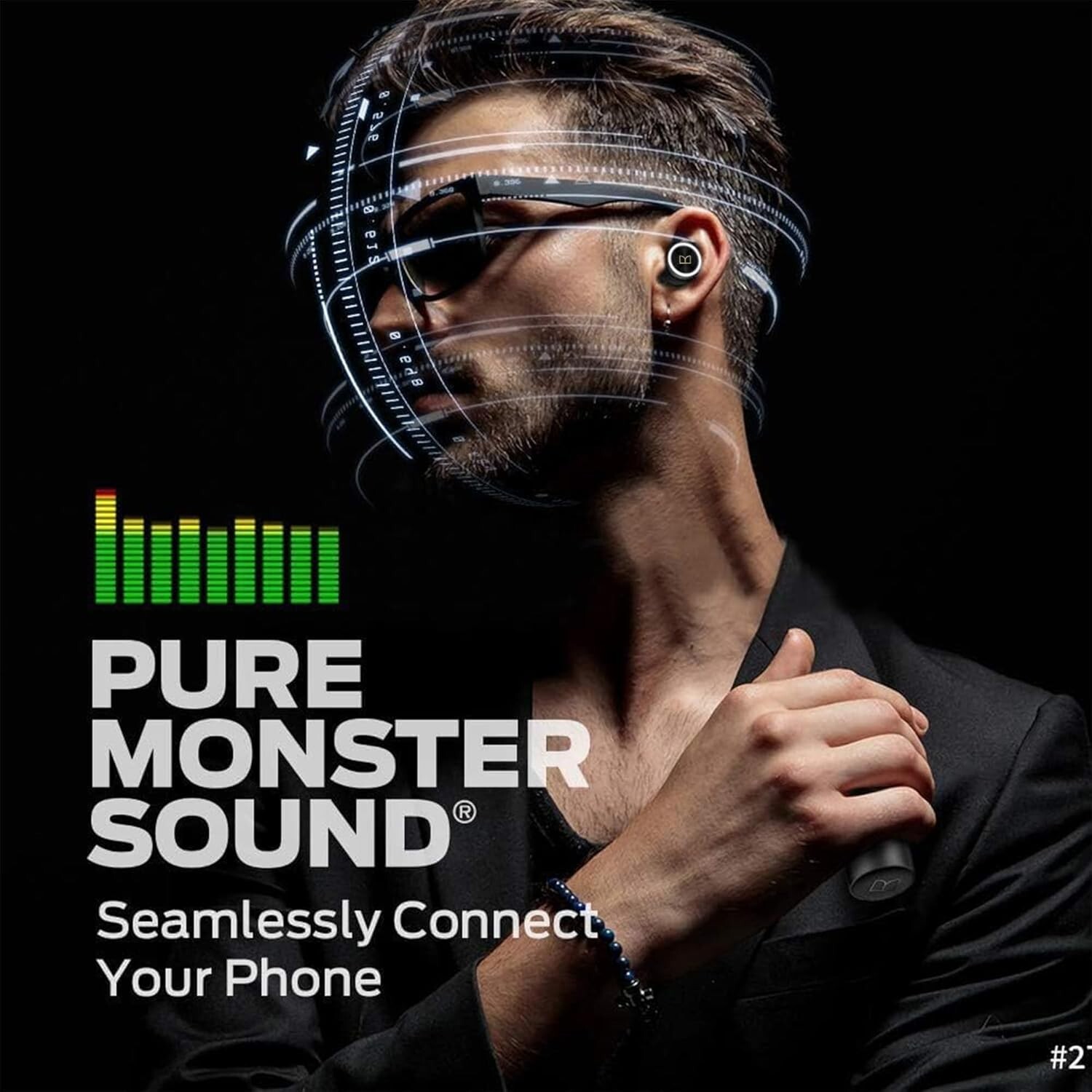 Monster Clarity 101 AirLinks Wireless Earbuds, Bluetooth 5.0 in-Ear Headphones