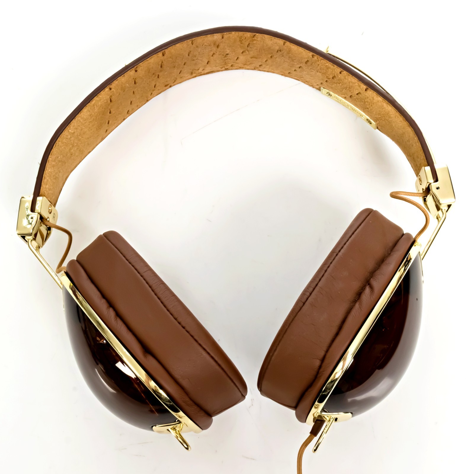 Skullcandy Roc Nation Aviator Clear Brown Gold Headphones Transparent