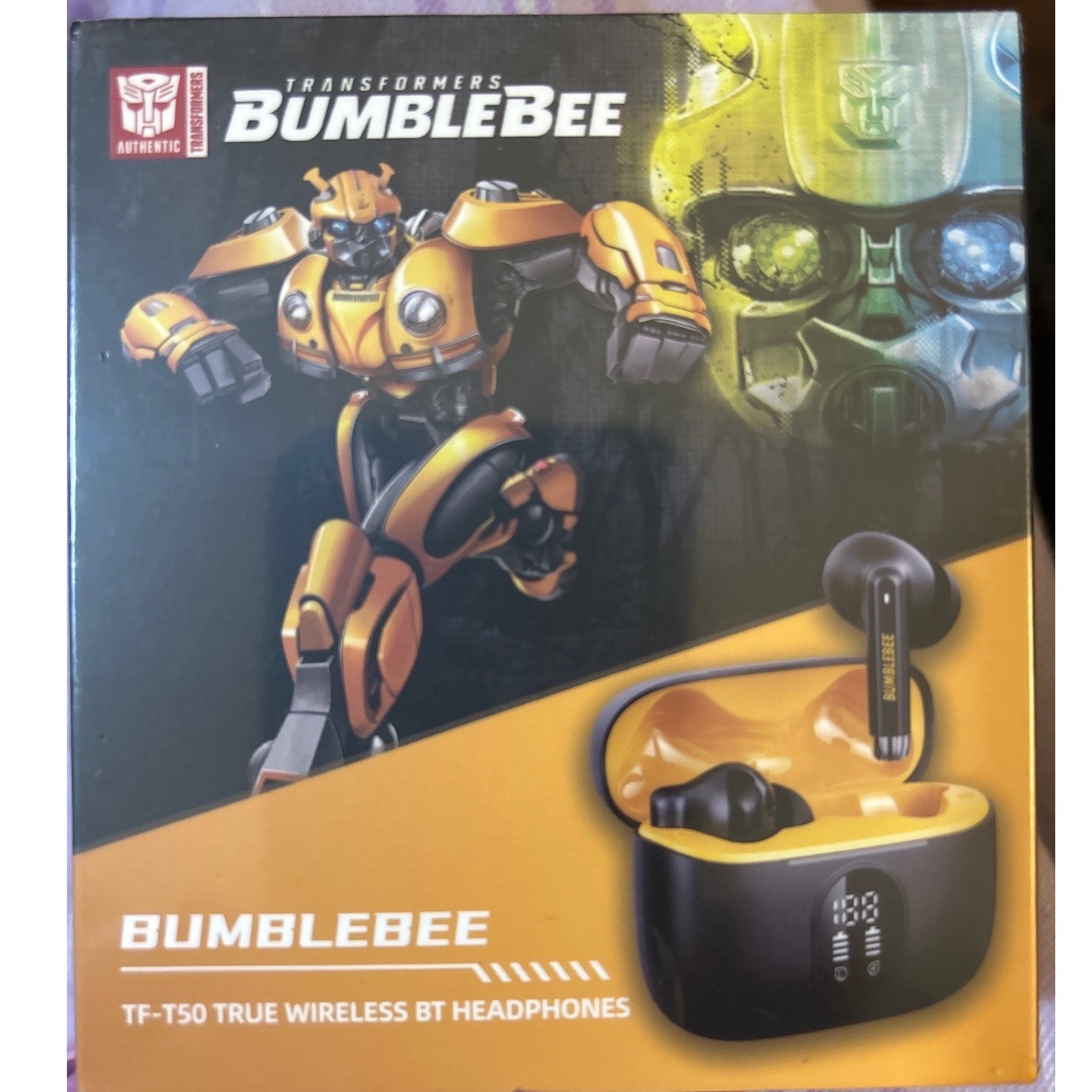 Transformers Bumblebee TF-T50 True Wireless BT Headphones Yellow Black Bluetooth