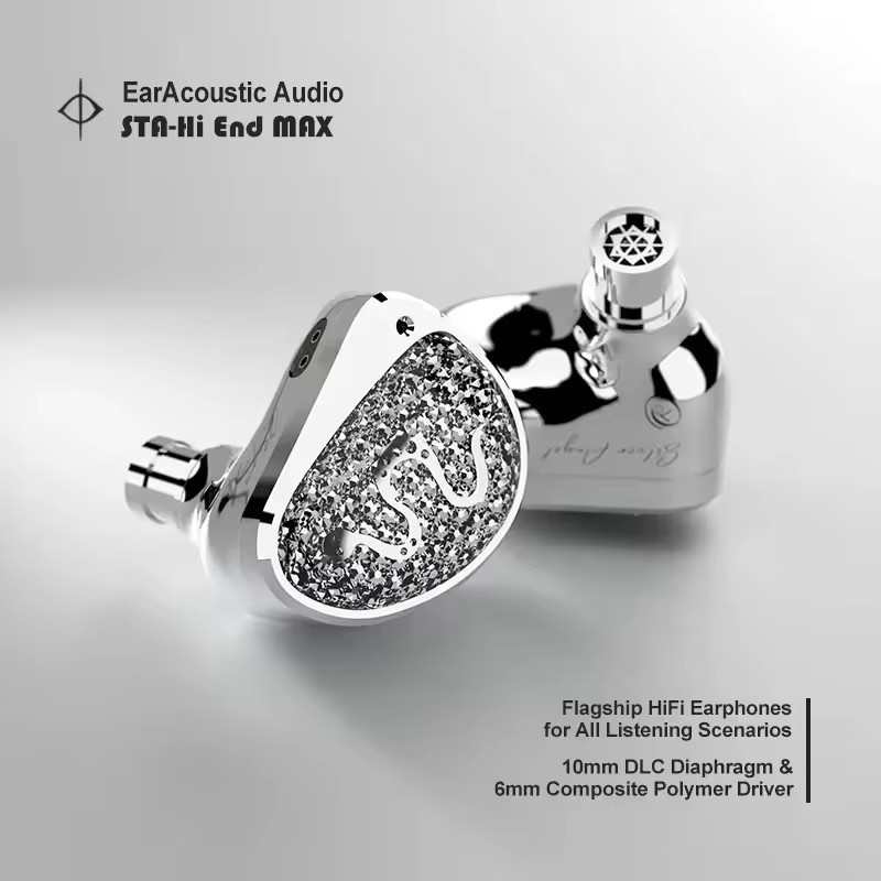 EarAcoustic Audio STA-Hi End MAX HiFi Earphones 10mm DLC + 6mm Composite Dual