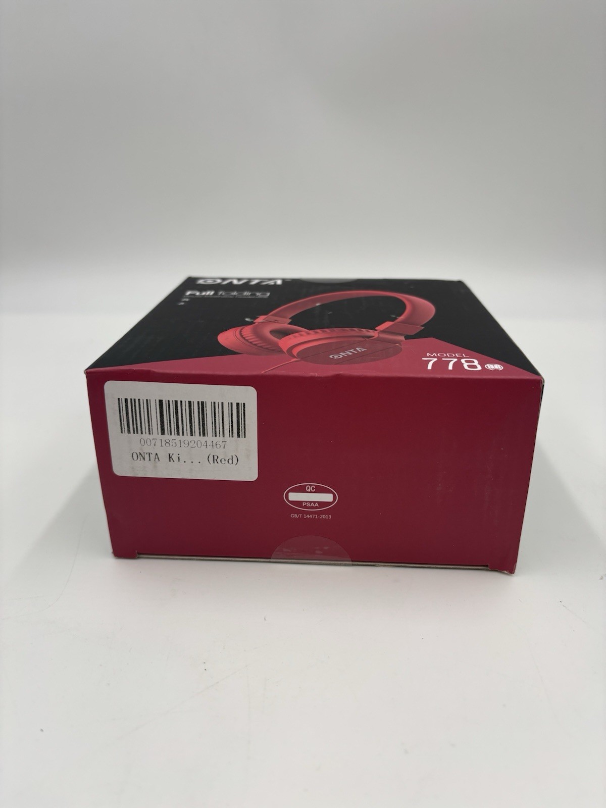 New ONTA Full Folding Headphones Model 778 Red Color Cord Length 1.2m