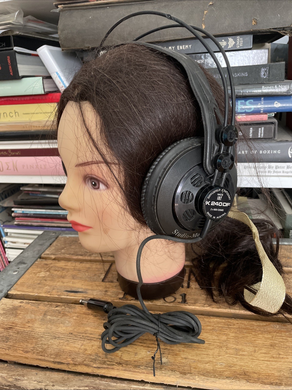 Vintage AKG K240 DF 600 Ohm Studio Monitor Headphones Austria Working SEE VIDEO!