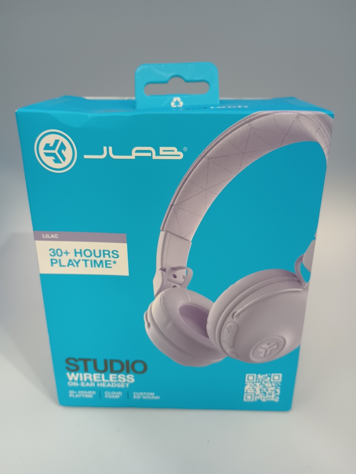 JLab Studio Wireless Bluetooth On Ear Headphones 30+ Hours Lilac Cloud Foam
