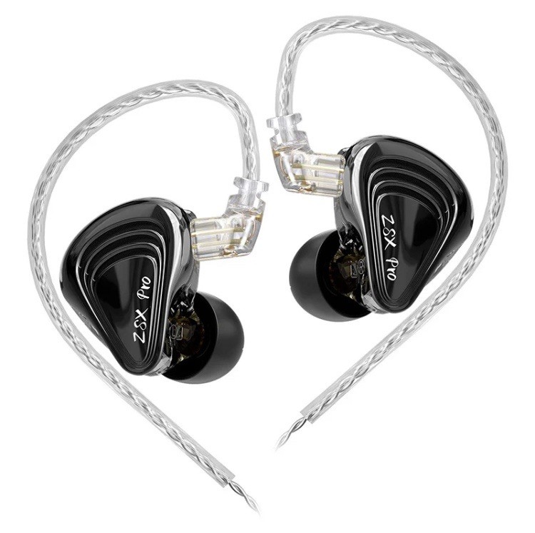 KZ Zsx pro 5BA 1DD Hybrid Drive 10Mm Dynamic Driver Unit Earphones 3.5mm Cable