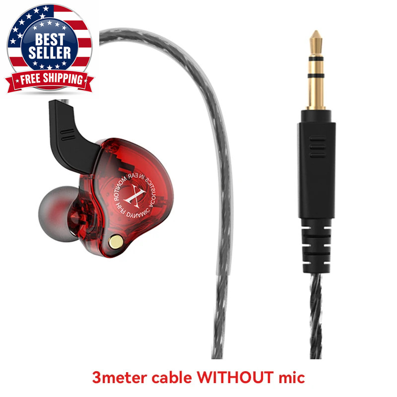 Sport Hifi Headphones with Mic Bass Wired In-Ear Earbuds Game Music Running Nois