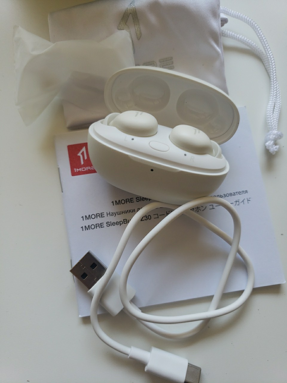 1MORE Z30 Earbuds, Mini Sleep Headphones, Noise Blocking Sleepbuds, White