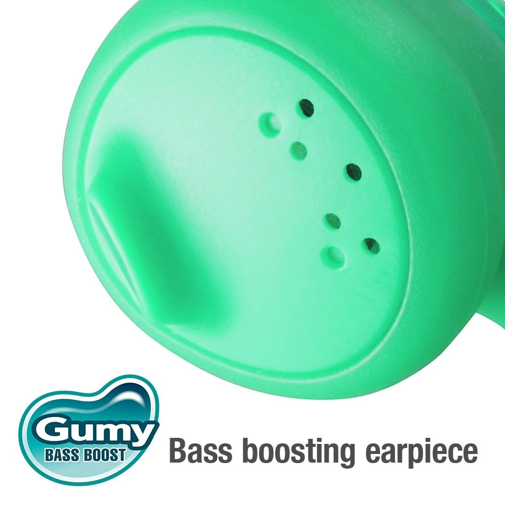 JVC HAF160G Gumy Ear Bud Headphone Green 1 Count (Pack of 1),