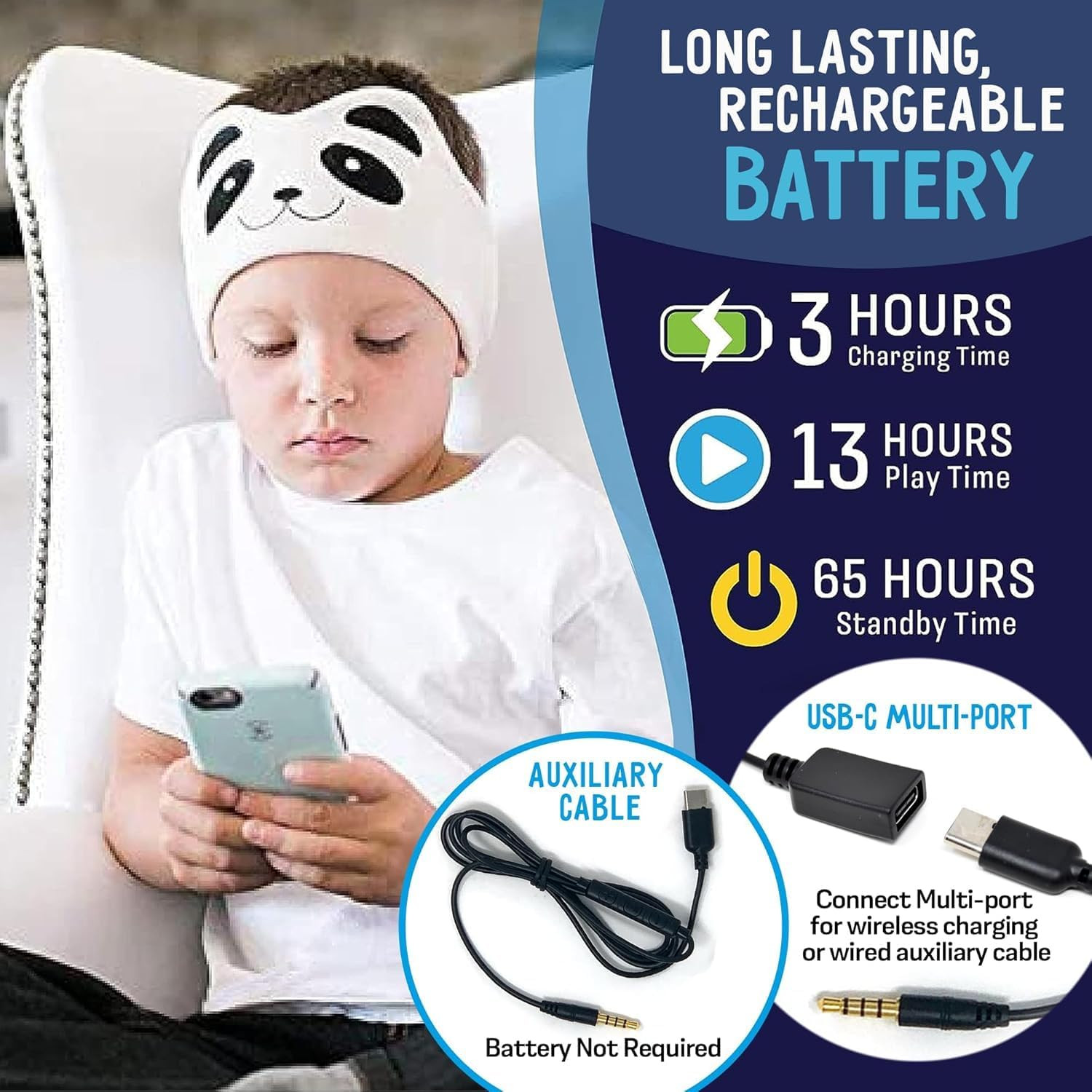 Toddler Headphones Wireless, Kids Bluetooth Earphones, Safe Volume – Wired Schoo