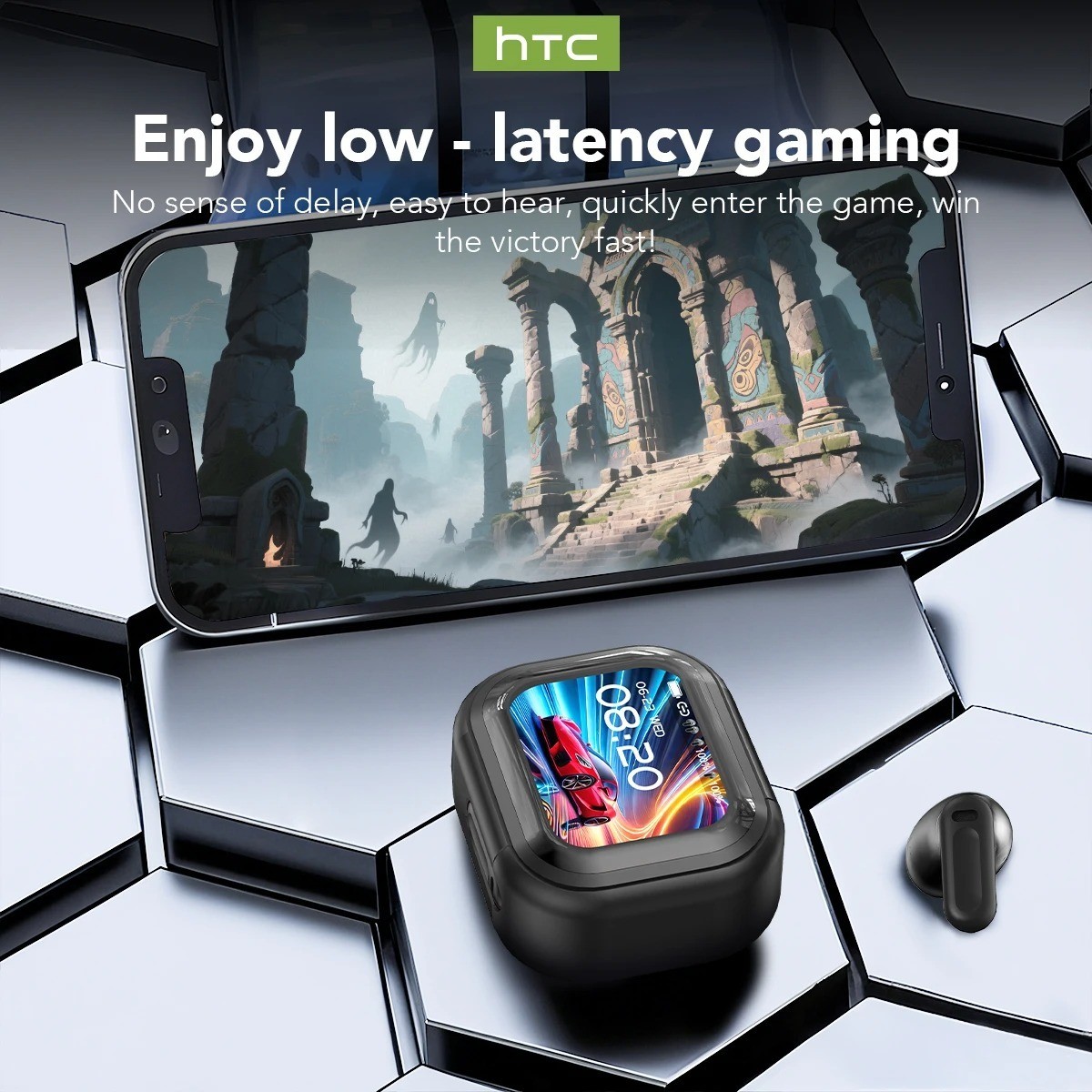 NE20 AI Translator Bluetooth 6.0 Wireless Earbuds IPX4 Long Battery Life