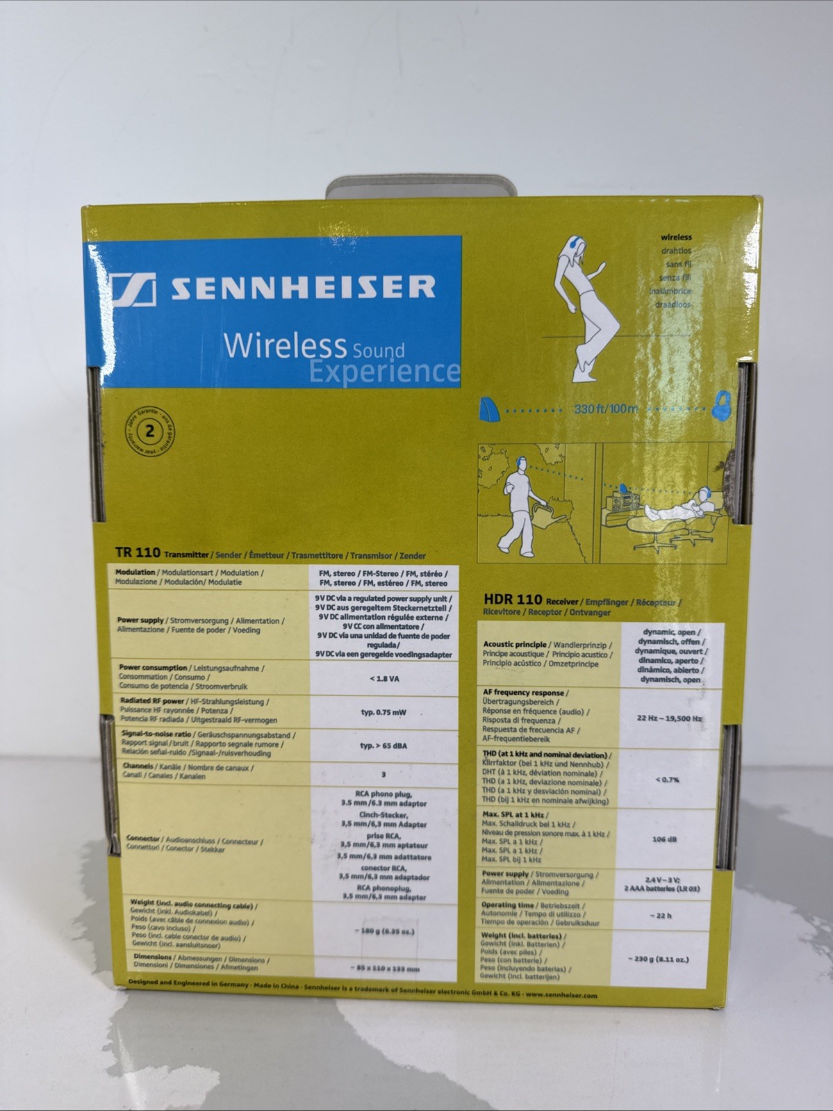 Sennheiser RS 120 Wireless RF TV Headphones 330ft Range OpenBox~ Excellent*J
