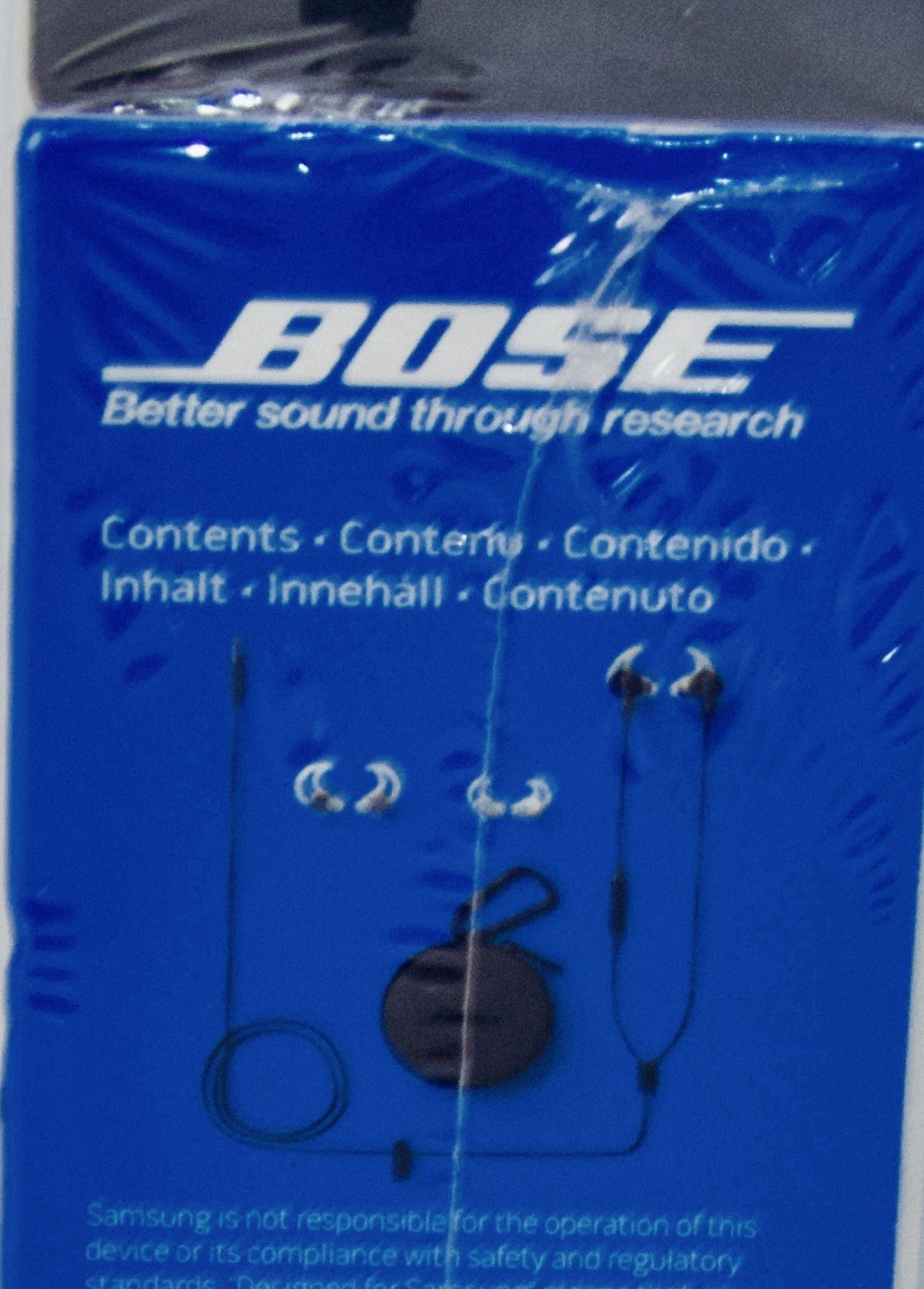 BOSE SoundSport in-ear headphones Wired W/ Mic Charcoal Black NEW
