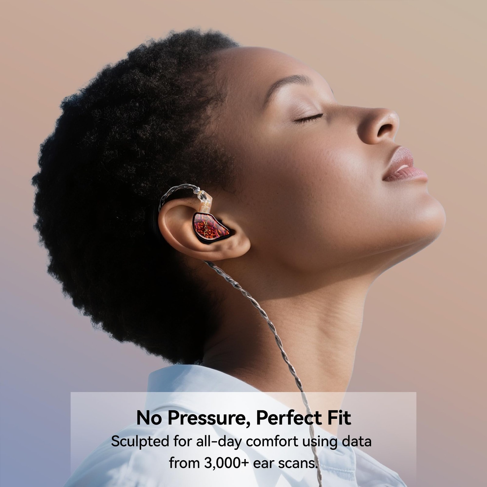 Tipsy M1 IEM, Bamboo Fiber Diaphragm in-Ear Monitor, Warm, Lively Bass & Vocals,