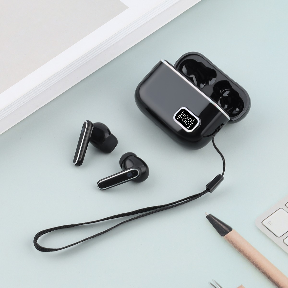 Digital In-Ear Bluetooth Headset Hearing Aid Sound Display Amplifier Headset US