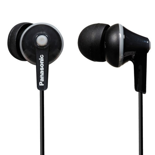 Panasonic RP-HJE125-K ErgoFit In-Ear Earbud Headphones- BLACK NEW FREE SHIPPING