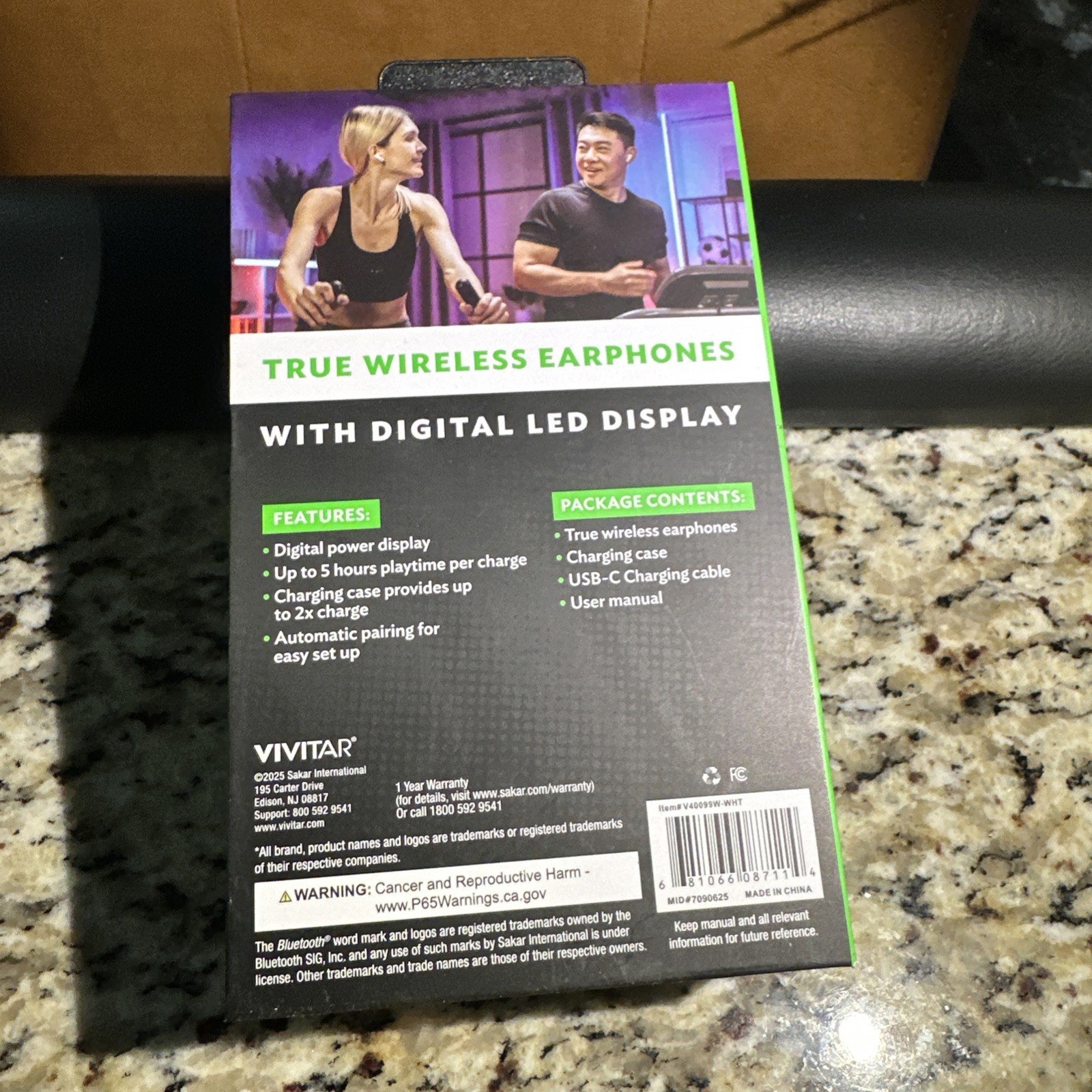 Vivitar True Wireless Earbuds Bluetooth Digital LED Display New
