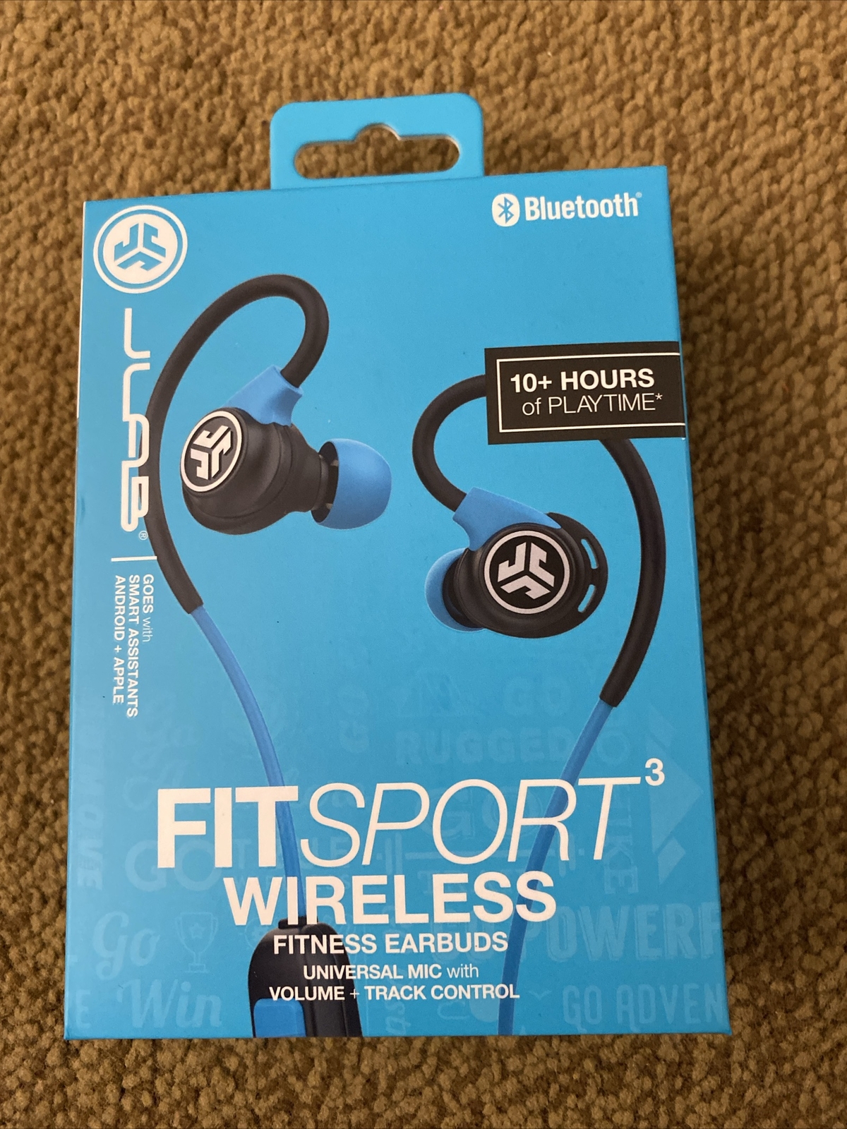 JLab Fit Sport 3 Wireless Fitness Earbuds Universal Mic Vol/Track Control F/Ship