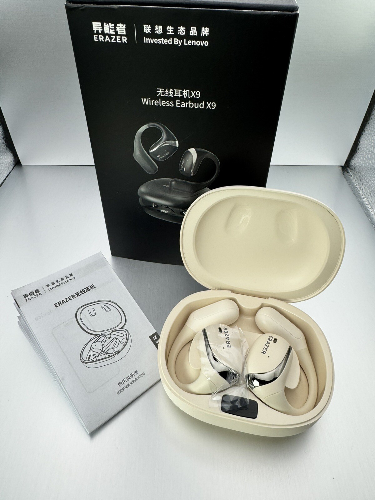 New Earbuds Lenovo Erazer X9 Wireless With Noise Canceling Bluetooth (White)